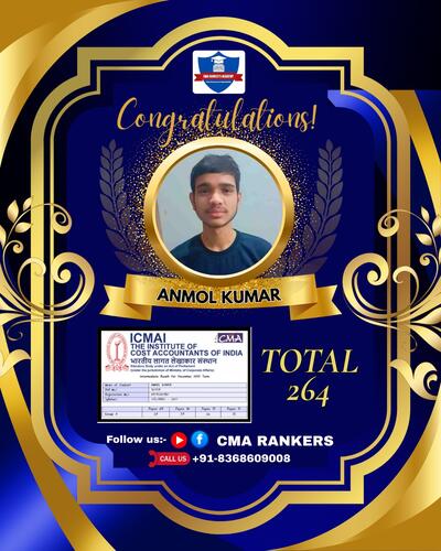 CMA Rankers student result Dec 2025 - Student 23