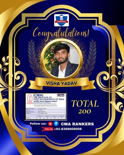 CMA Rankers student result Dec 2025 - Student 29