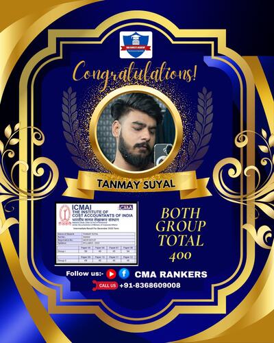 CMA Rankers student result Dec 2025 - Student 38