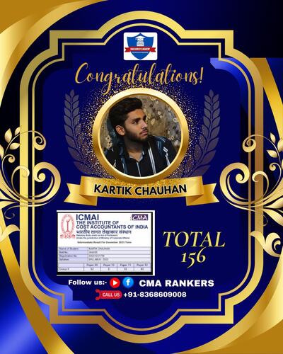 CMA Rankers student result Dec 2025 - Student 7
